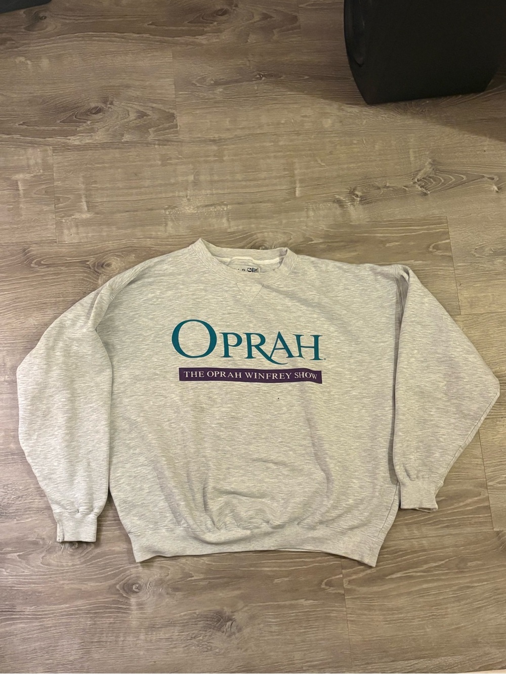 Vintage Logo Gray Oprah Crewneck Sweatshirt